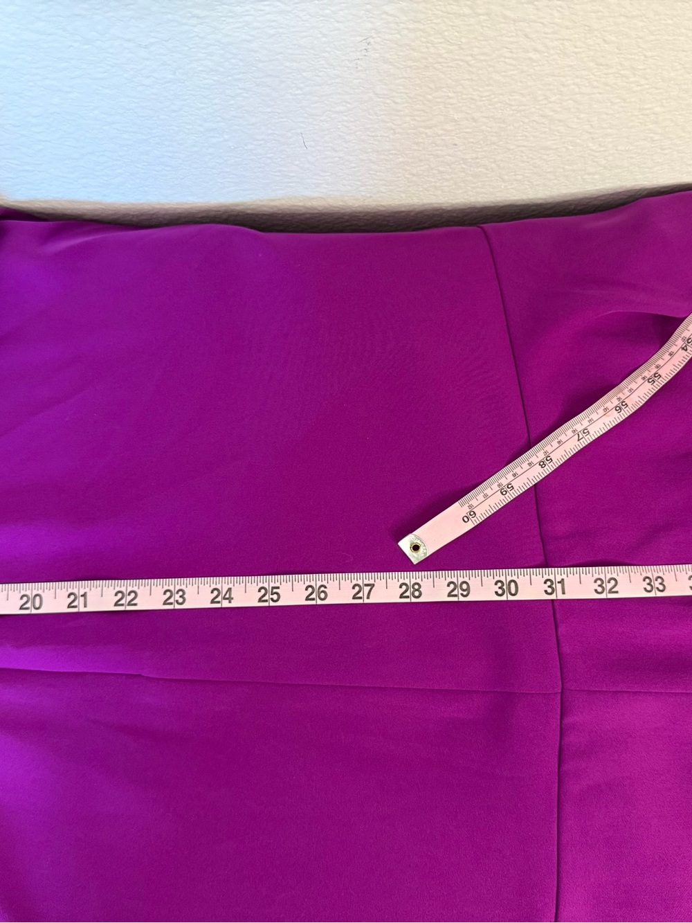DKNY Empire Midi Dress 3/4 Ruffle Sleeves V-neck Magenta A-line Women’s Size 16 - Picture 12 of 15